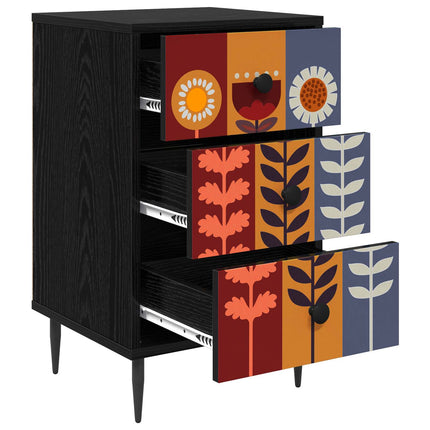 Natskab ESSEN Sort eg 36 x 33 x 61 cm Konstrueret træ