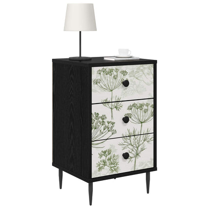 Natskab GOTHA Sort eg 36 x 33 x 61 cm Konstrueret træ