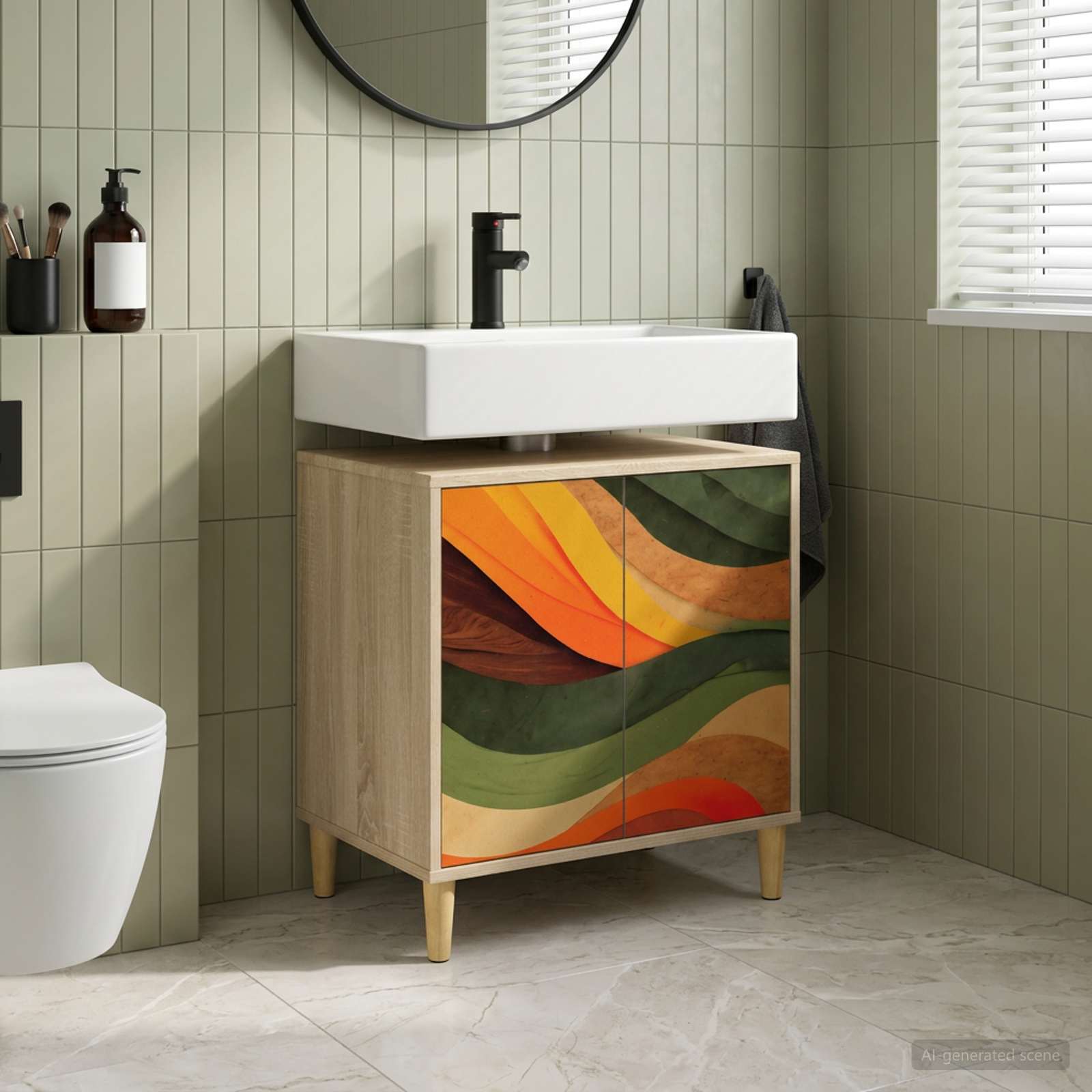 Badevrelsesskab BONN Sonoma-eg 60 x 40 x 60 cm Konstrueret tr