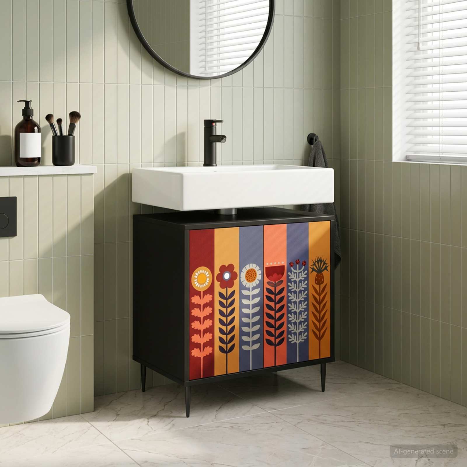 Badevrelsesskab ESSEN Sort eg 60 x 40 x 61 cm Konstrueret tr