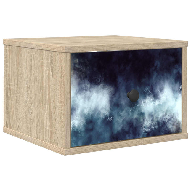 Vægmonteret natbord RAALTE Sonoma-eg 36 x 33 x 25 cm