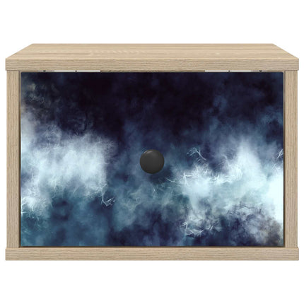 Vægmonteret natbord RAALTE Sonoma-eg 36 x 33 x 25 cm
