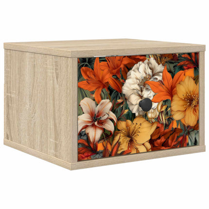 Vægmonteret natbord GENNEP Sonoma-eg 36 x 33 x 25 cm