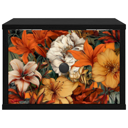 Vægmonteret natbord GENNEP Sort eg 36 x 33 x 25 cm