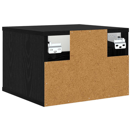 Vægmonteret natbord DOKKUM Sort eg 36 x 33 x 25 cm