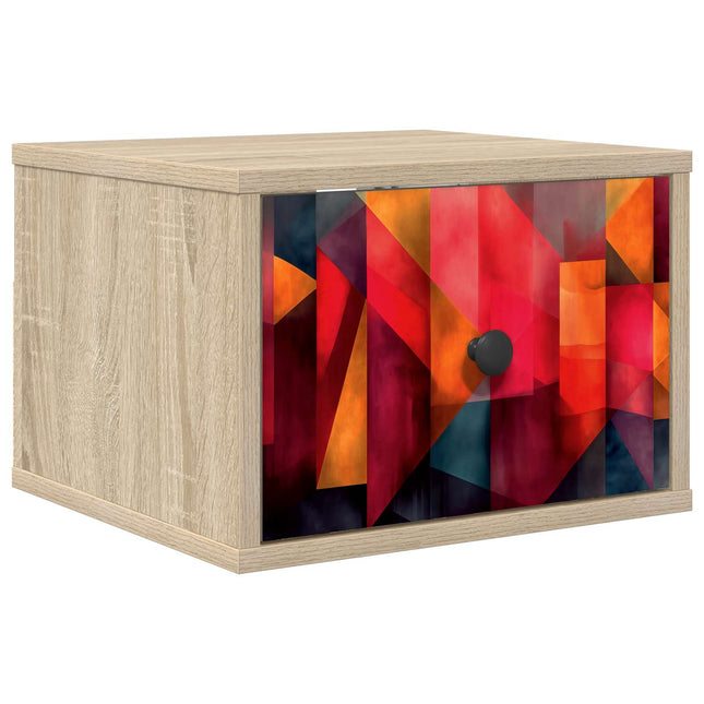 Vægmonteret natbord HEESCH Sonoma-eg 36 x 33 x 25 cm
