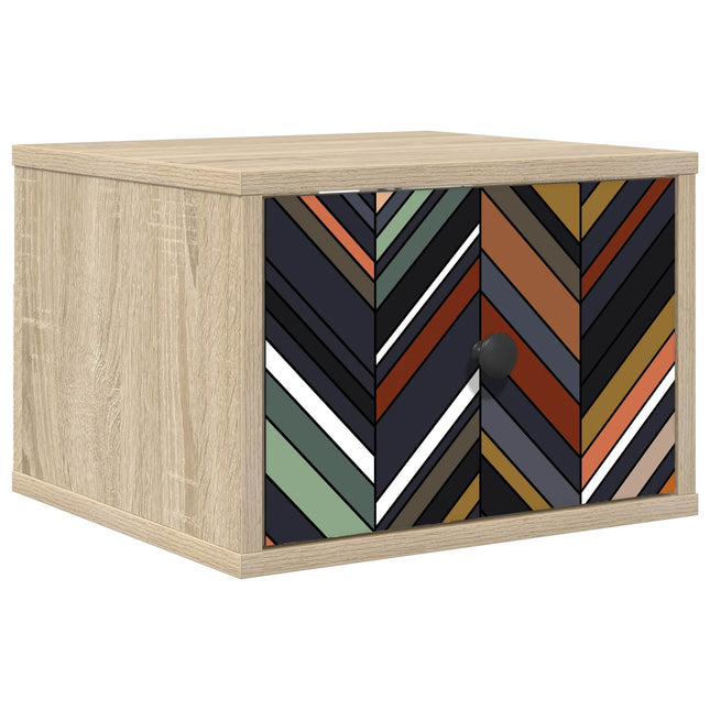 Vægmonteret natbord OMMEN Sonoma-eg 36 x 33 x 25 cm