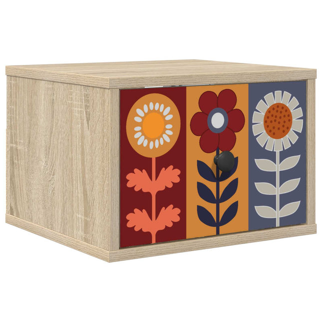 Vægmonteret natbord ESSEN Sonoma-eg 36 x 33 x 25 cm