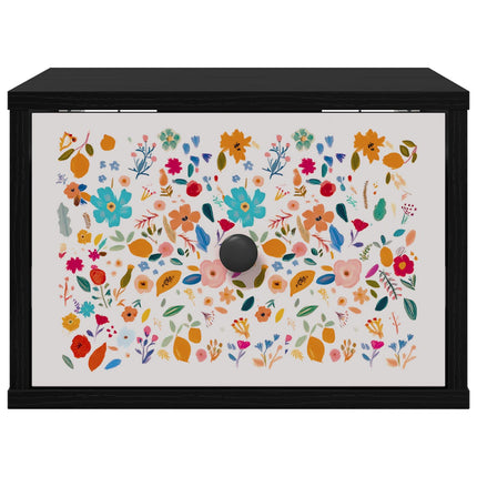 Vægmonteret natbord MAINZ 2 stk. Sort eg 36 x 33 x 25 cm