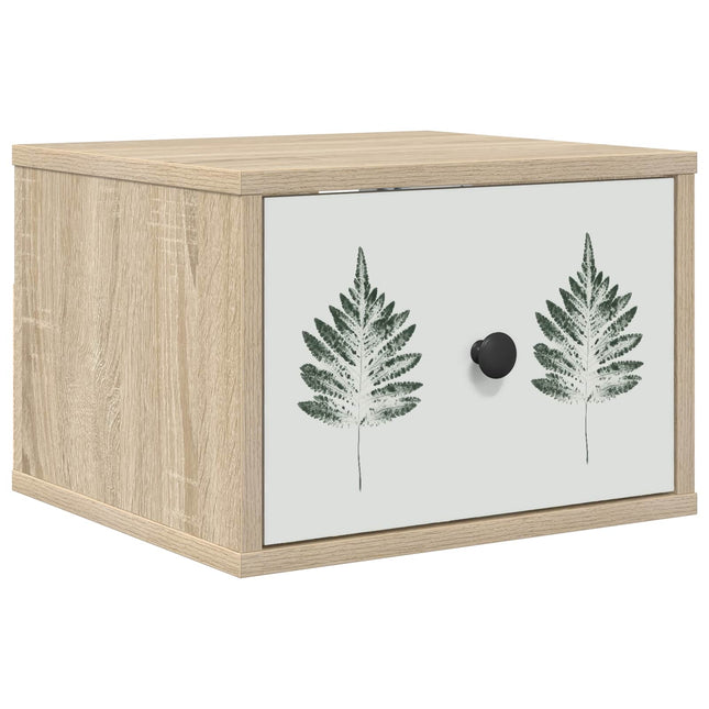 Vægmonteret natbord HANAU Sonoma-eg 36 x 33 x 25 cm