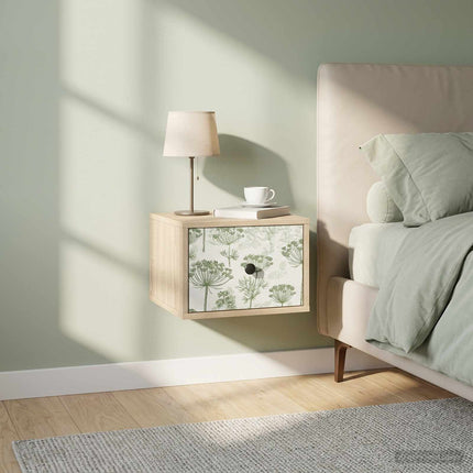Vægmonteret natbord GOTHA 2 stk. Sonoma-eg 36 x 33 x 25 cm