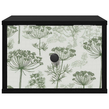 Vægmonteret natbord GOTHA Sort eg 36 x 33 x 25 cm