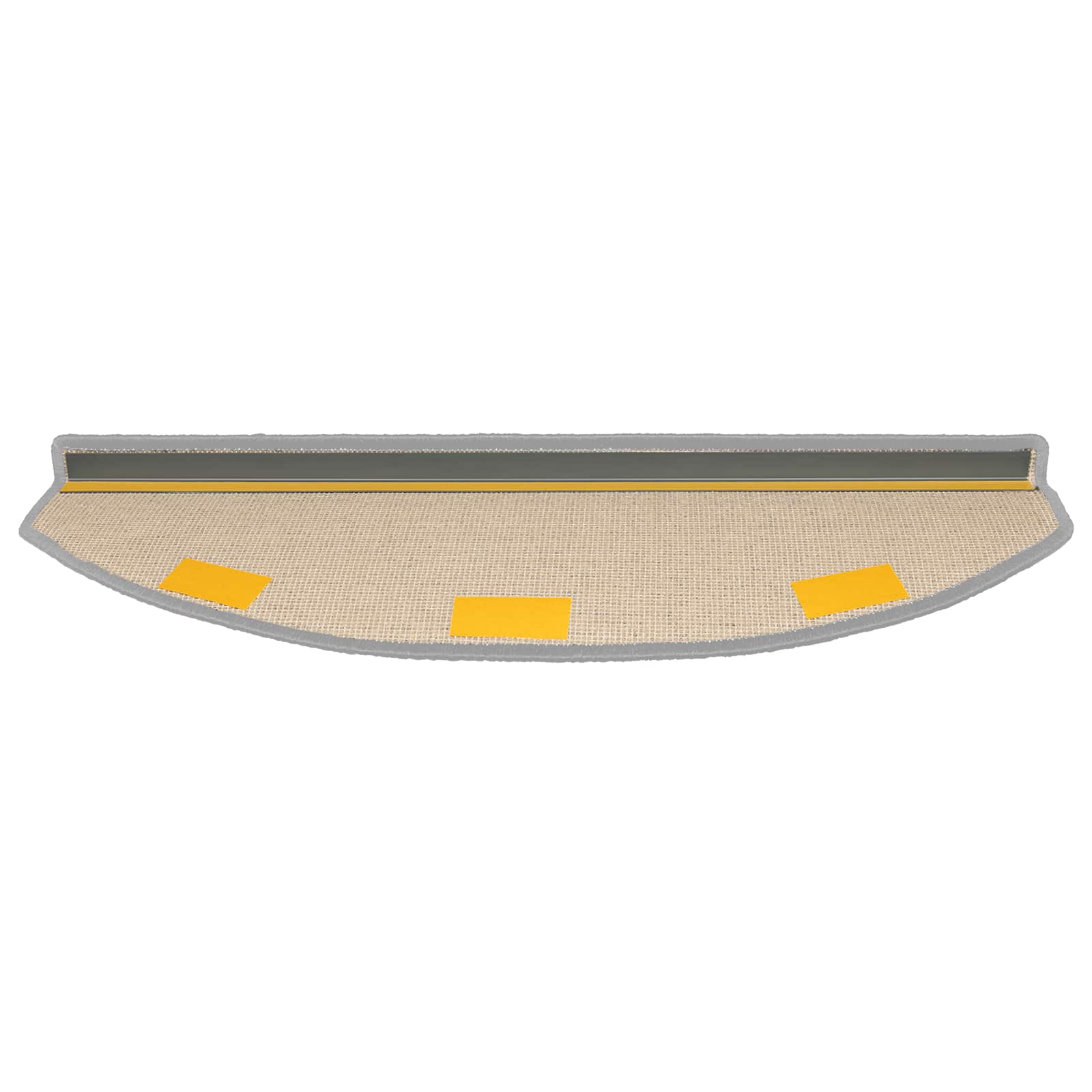 Selvklæbende Trappemåtter 15 pcs Lysegrå 80 x 24,5 x 3,5 cm
