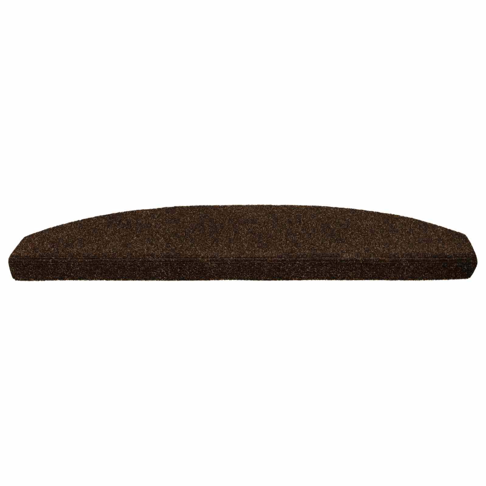 Selvklæbende Trappemåtter 15 pcs Brun 80 x 24,5 x 3,5 cm