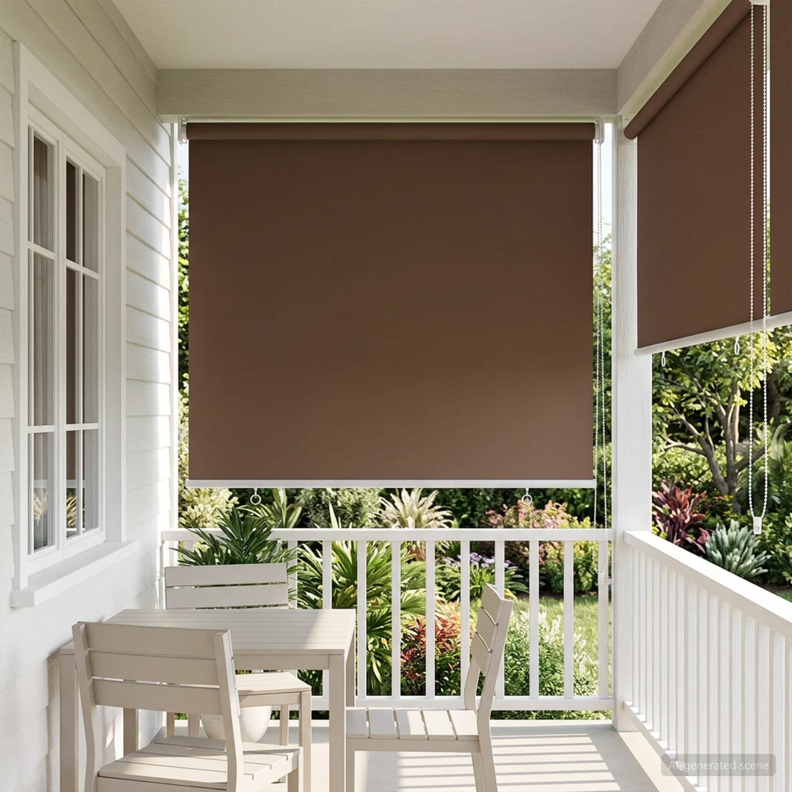 Rullegardin UV-beskyttelse Gråbrun 80 x 140 cm Polyester