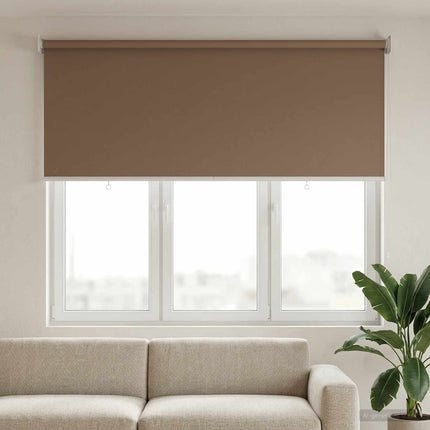 Udeterrasse Rullegardin UV Beskyttelse Gråbrun Polyester