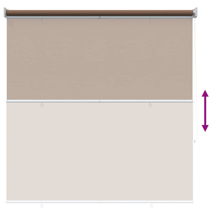 Udeterrasse Rullegardin UV Beskyttelse Gråbrun Polyester