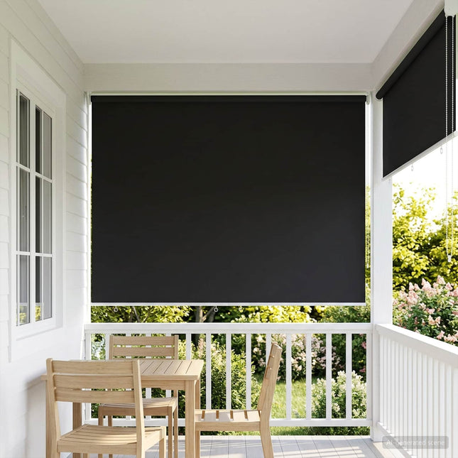 Udeterrasse Rullegardin UV Beskyttelse Antracit Polyester