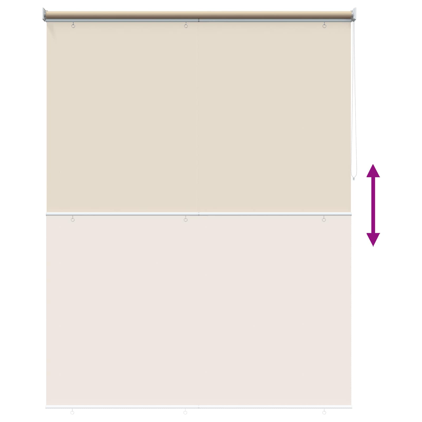 Rullegardin UV-beskyttelse Beige 200 x 140 cm Polyester