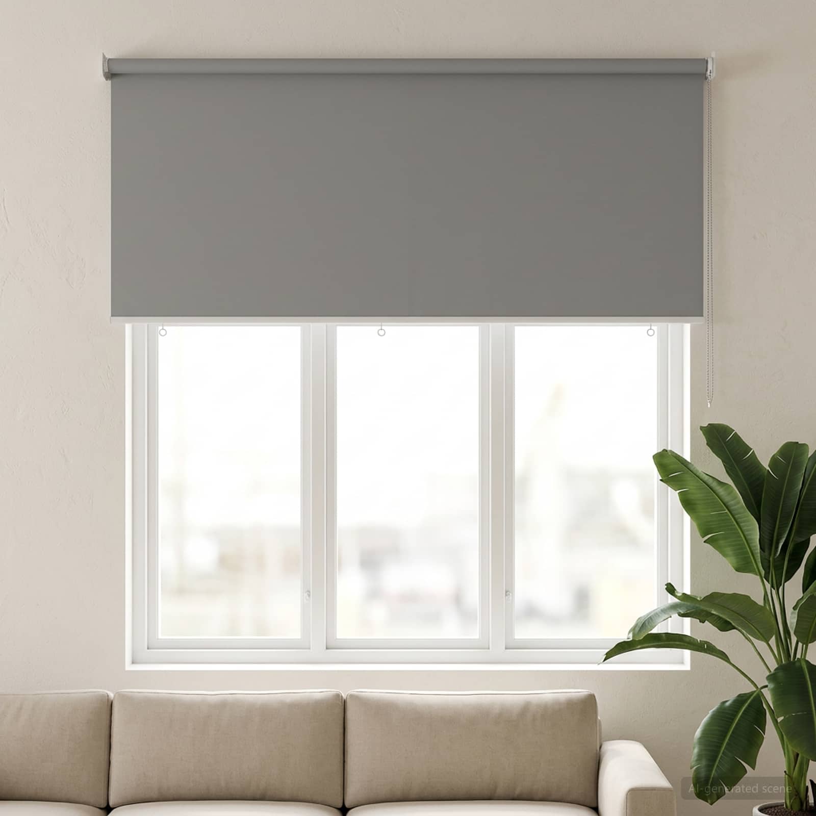 Rullegardin UV-beskyttelse Lysegrå 200 x 140 cm Polyester