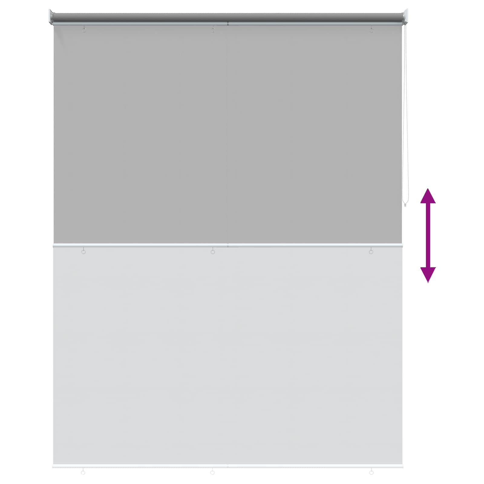 Rullegardin UV-beskyttelse Lysegrå 200 x 140 cm Polyester