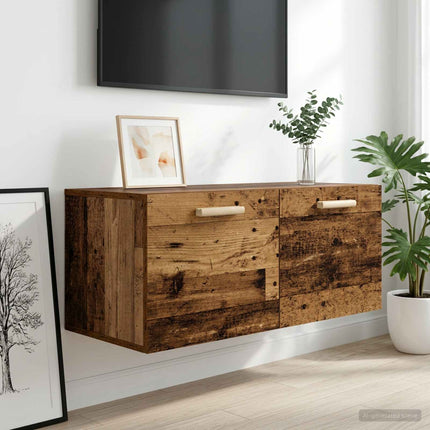 Vægskab Vægmonteret Gammelt træ 80 x 36,5 x 35 cm