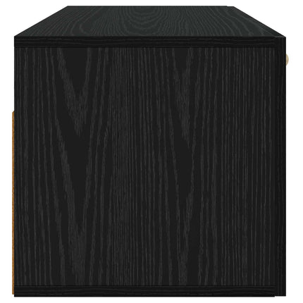 Vægskab Vægmonteret Sort eg 80 x 36,5 x 35 cm Konstrueret træ