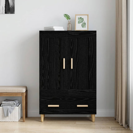 Highboard Sort eg 70 x 31 x 115 cm Konstrueret træ