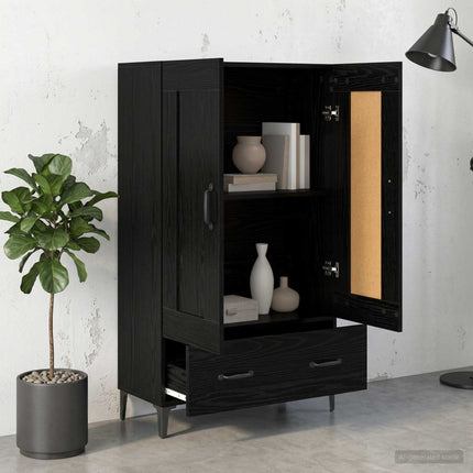 Highboard Sort eg 70 x 31 x 115 cm Konstrueret træ