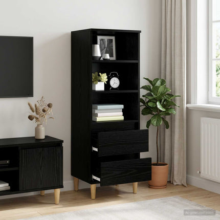 Highboard Sort eg 40 x 36 x 110 cm Konstrueret træ