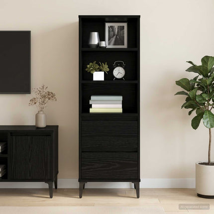 Highboard Sort eg 40 x 36 x 110 cm Konstrueret træ