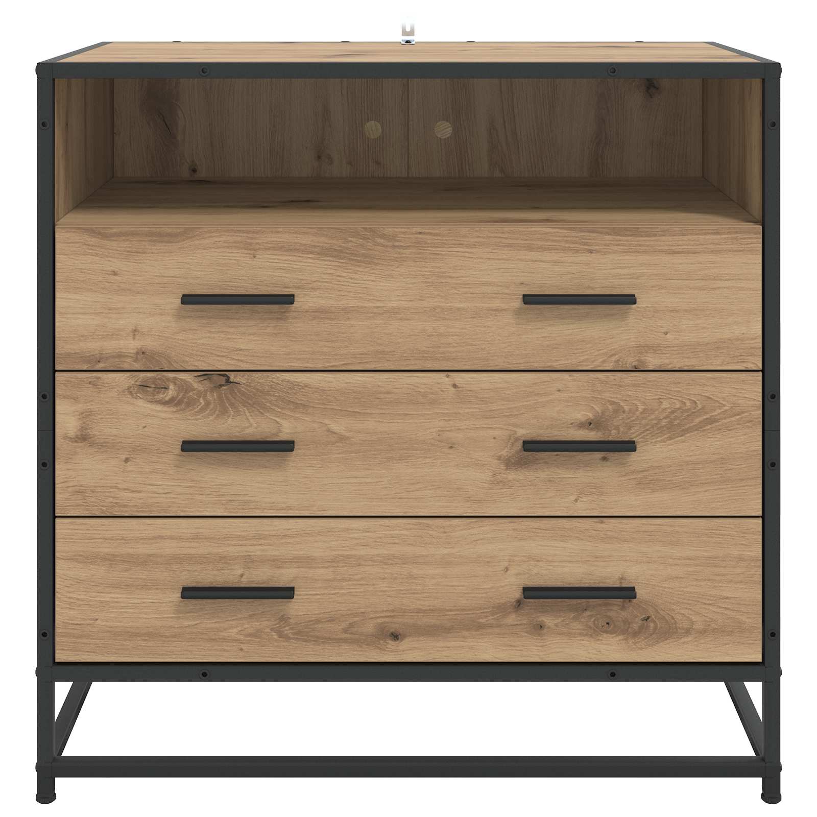 Skuffeskab 3-Skuffe Artisan-eg 70 x 41 x 70 cm Konstrueret træ