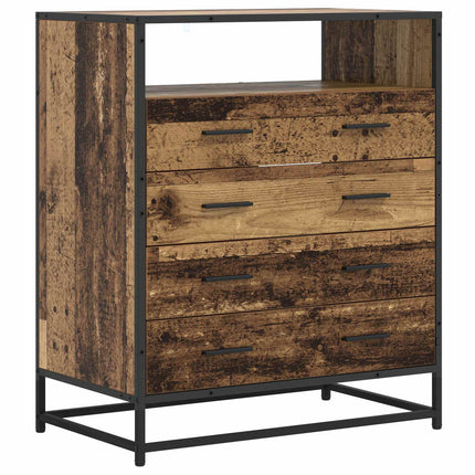 Skuffeskab 4-Skuffe Gammelt træ 70 x 41 x 83,5 cm