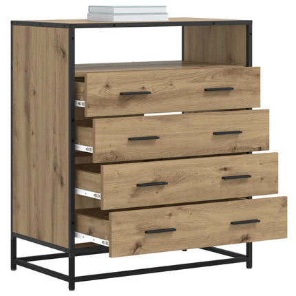 Skuffeskab 4-Skuffe Artisan-eg 70 x 41 x 83,5 cm
