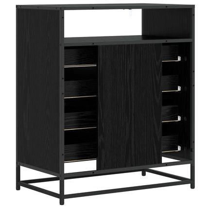 Skuffeskab 4-Skuffe Sort eg 70 x 41 x 83,5 cm Konstrueret træ