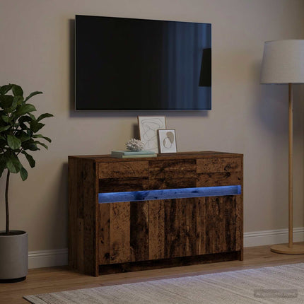 TV-skab 91 x 34 x 61 cm Gammelt træ Konstrueret træ