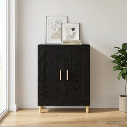 Sideboard Sort eg 69,5 x 34 x 90 cm Konstrueret træ