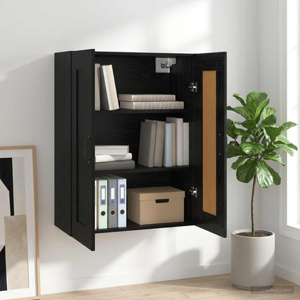 Vægskab Sort eg 69,5 x 34 x 90 cm Konstrueret træ