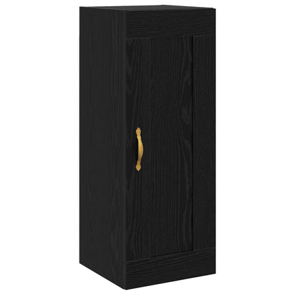 Vægskab Sort eg 34,5 x 34 x 90 cm Konstrueret træ