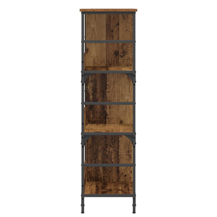 Bogreol Gammelt træ 78,5 x 33 x 117,5 cm metal PB