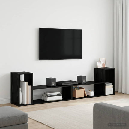 TV-skab 100 x 30 x 50 cm Sort eg Konstrueret træ