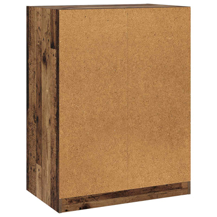 Garderobeskab med hylde Gammelt træ 77 x 48 x 102 cm PB