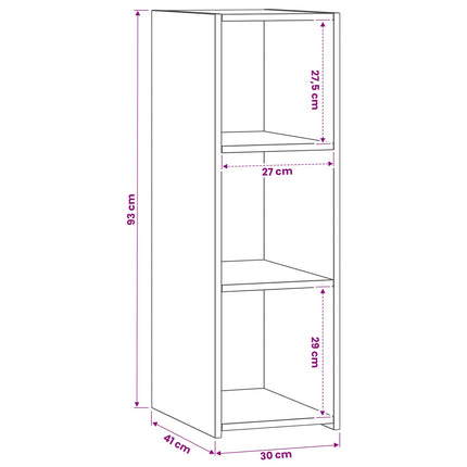Sideboard Sort eg 30 x 41 x 93 cm Konstrueret træ