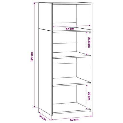Highboard Gammelt træ 50 x 41 x 124 cm Konstrueret træ