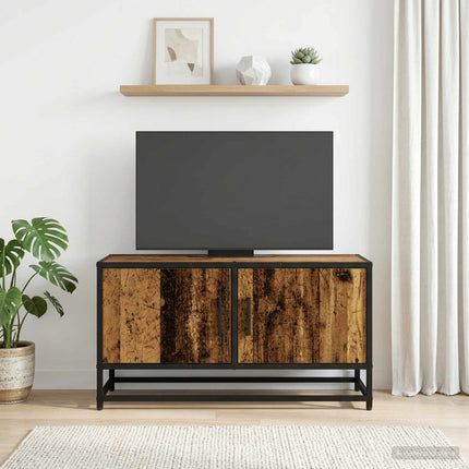 TV-skab 80 x 34,5 x 40 cm Gammelt træ Konstrueret træ