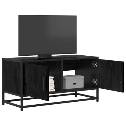 TV-skab 80 x 34,5 x 40 cm Sort eg Konstrueret træ