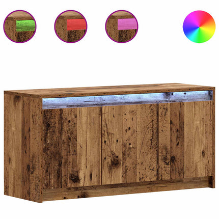 TV-skab 100 x 34 x 50 cm Gammelt træ Konstrueret træ