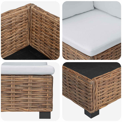 Hjørnesofa med puder GENDT Naturlig rattan Naturfarvet
