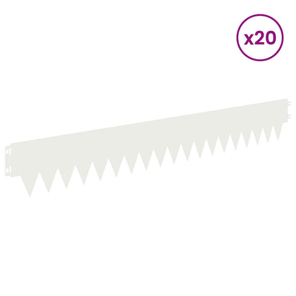 Plænekant 20 pcs 103 x 15 cm metal Hvid