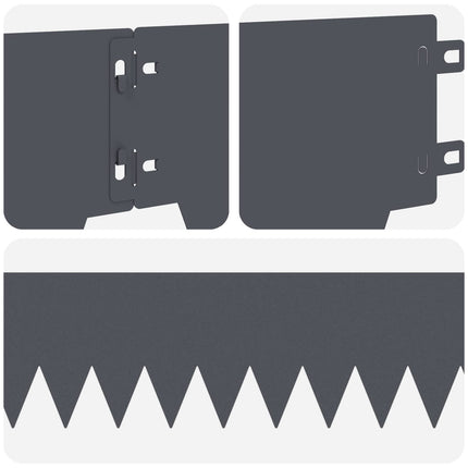 Plænekant 20 pcs 103 x 15 cm metal Antracit
